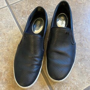 Michael Kors Black Leather Slip On
